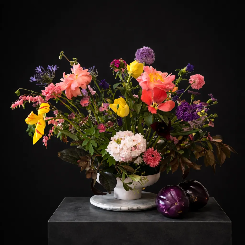 Kampagnen-Floralset, gerahmt für die Bildgestaltung