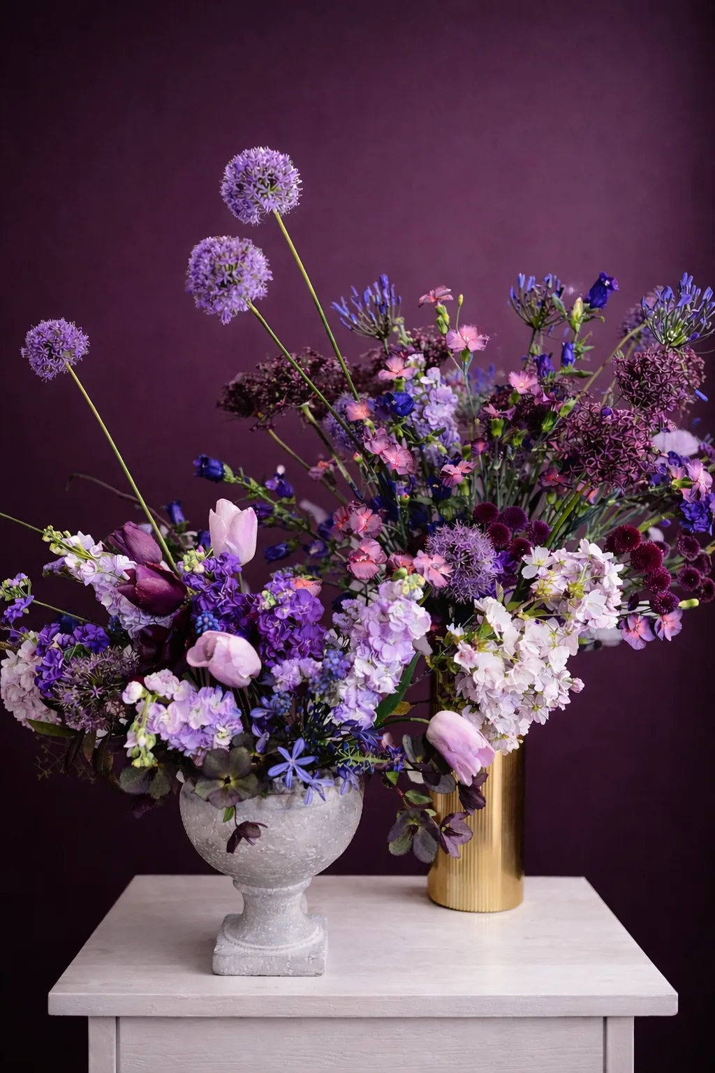 Editorial florale Komposition für visuelle Geschichten
